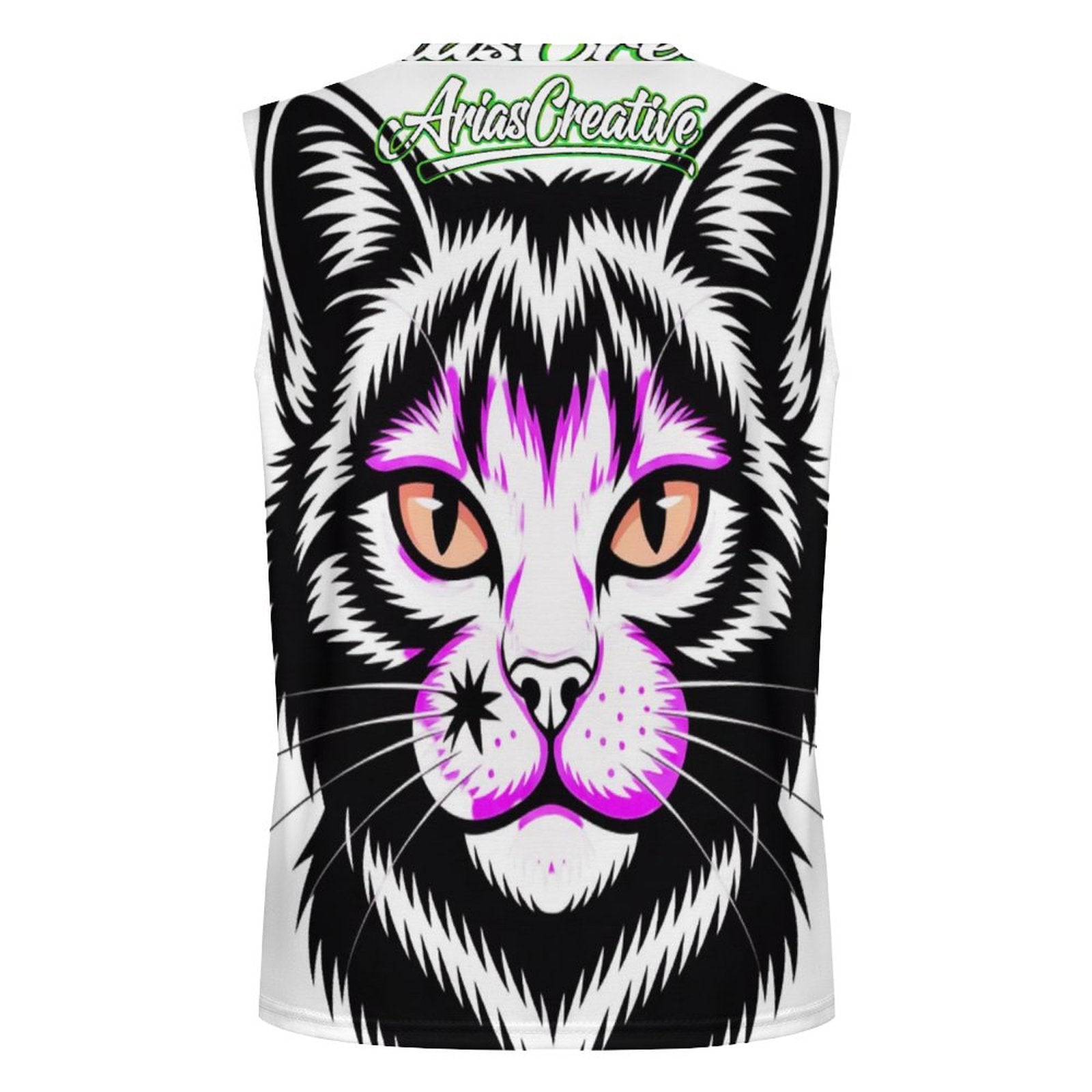 Chaleco Henley de peaprint para hombre, estilo streetwear premium con diseño de graffiti en fondo urbano.