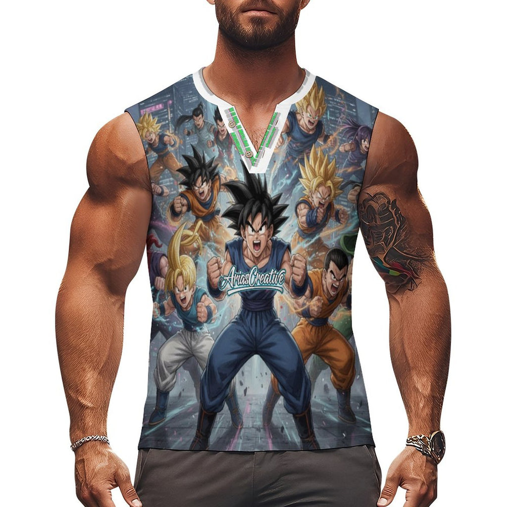 Camiseta Anime Premium Henley – "Mentalidad con Costuras" by Ariascreative - ariascreative