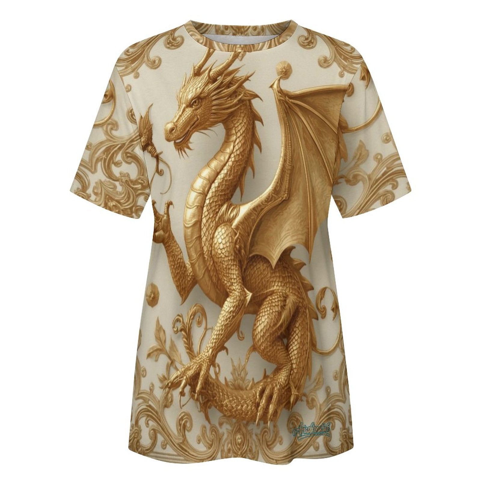 Camiseta Golden Baroque Dragon – Edición Especial AriasCreative