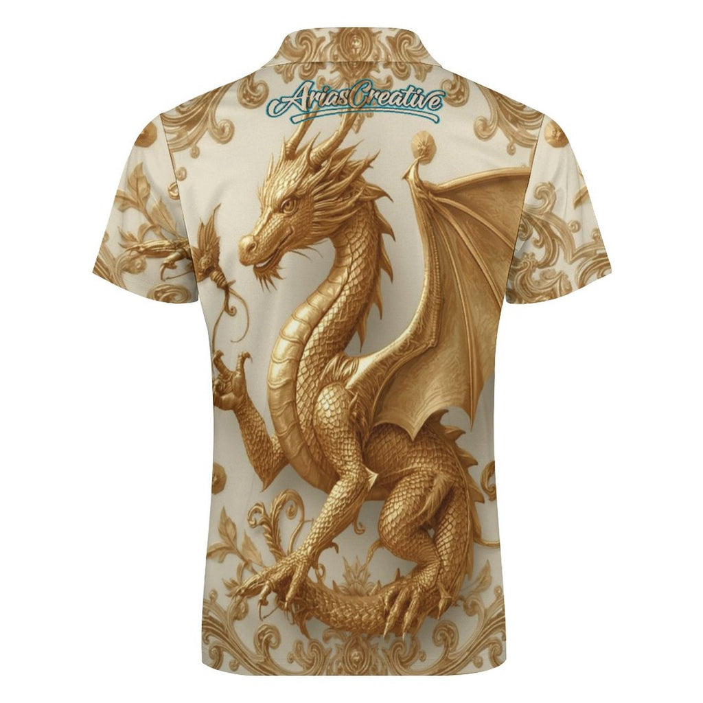 Polo Premium Golden Baroque Dragon – Edición Exclusiva AriasCreative