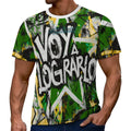 Camiseta corta de peaprint con diseño urbano "Voy a Lograrlo" en fondo claro, ideal para motivación diaria.