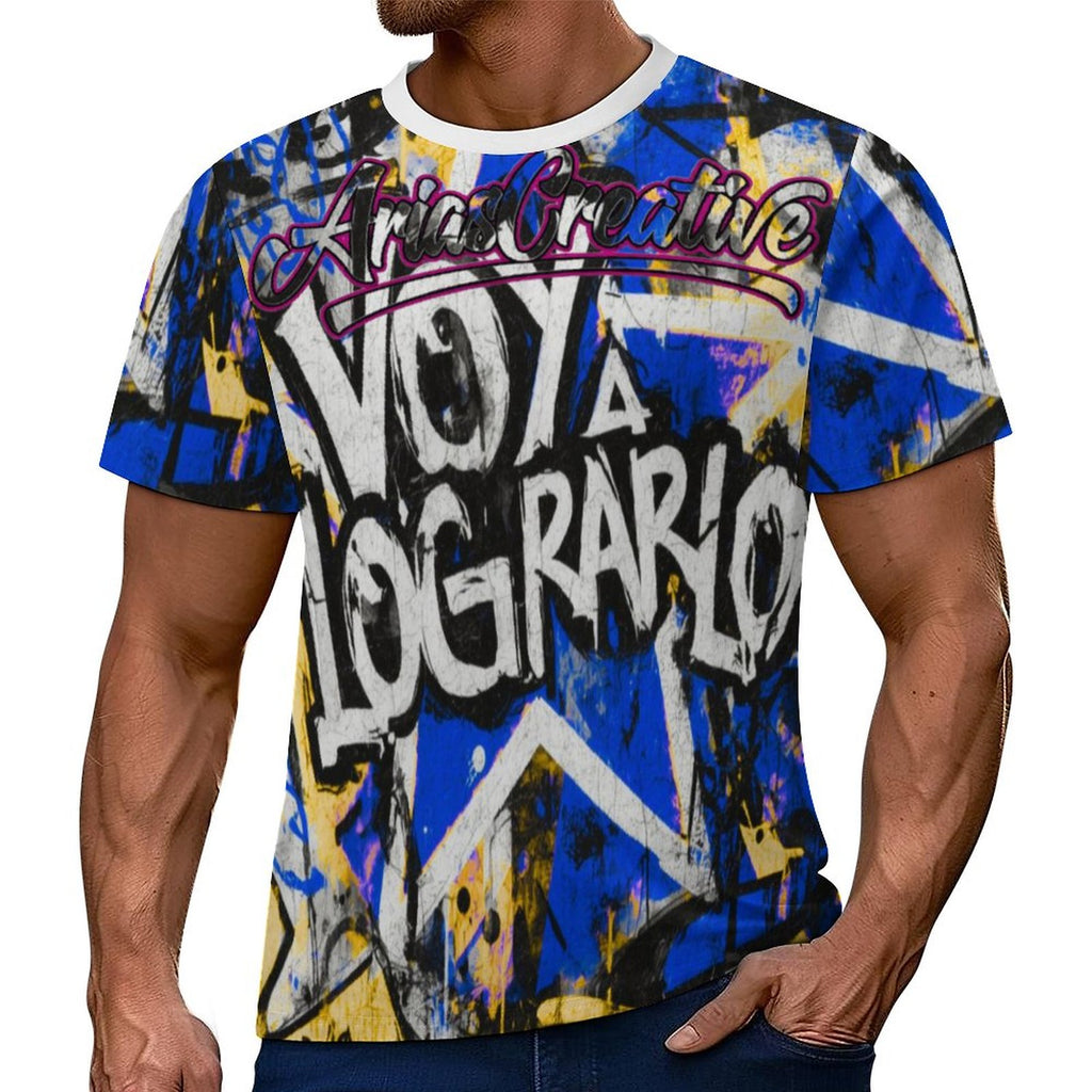 Camiseta corta de peaprint con el diseño "Voy a lograrlo" de la edición Street Motivation en fondo blanco.