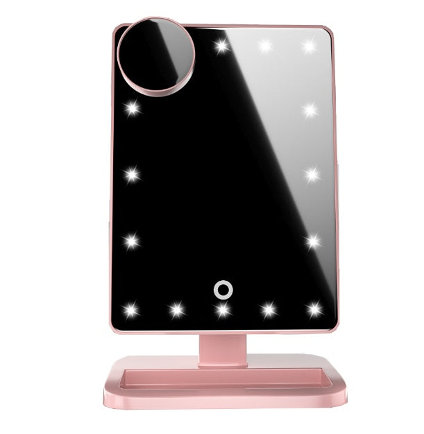 Espejo de Maquillaje LED con Bluetooth y Aumento 10X, Pantalla Táctil, 20 Luces Regulables - ariascreative