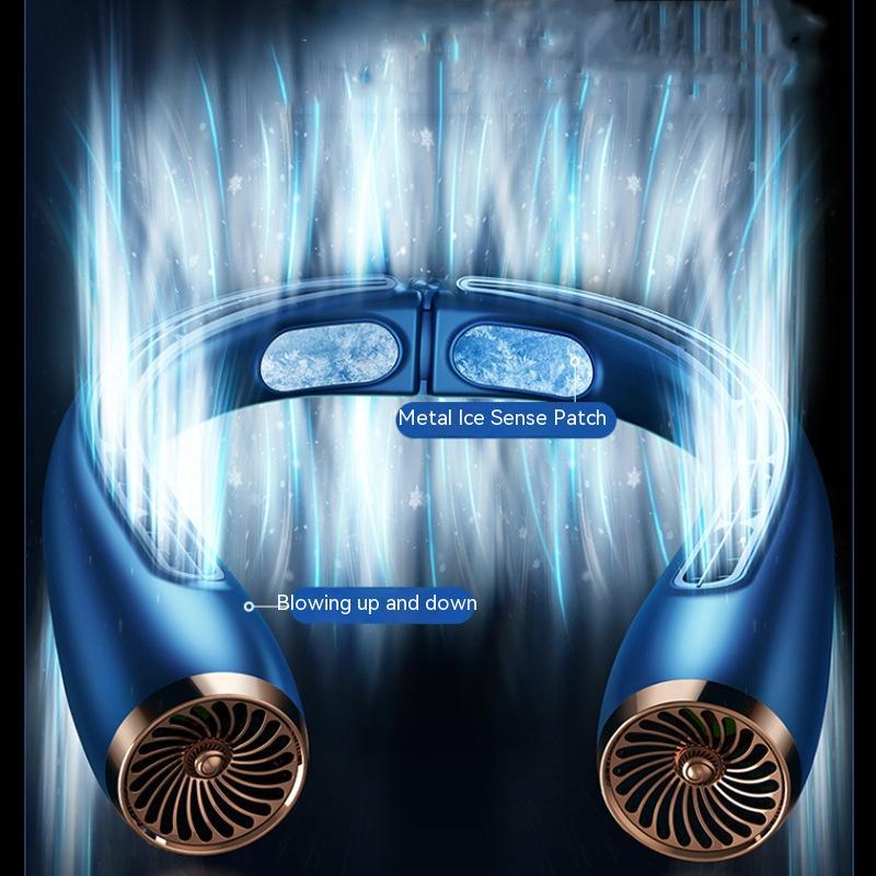 Ventilador de cuello portátil sin aspas AriasCreative, recargable, con 3 velocidades, diseño ligero y silencioso para verano y viajes.