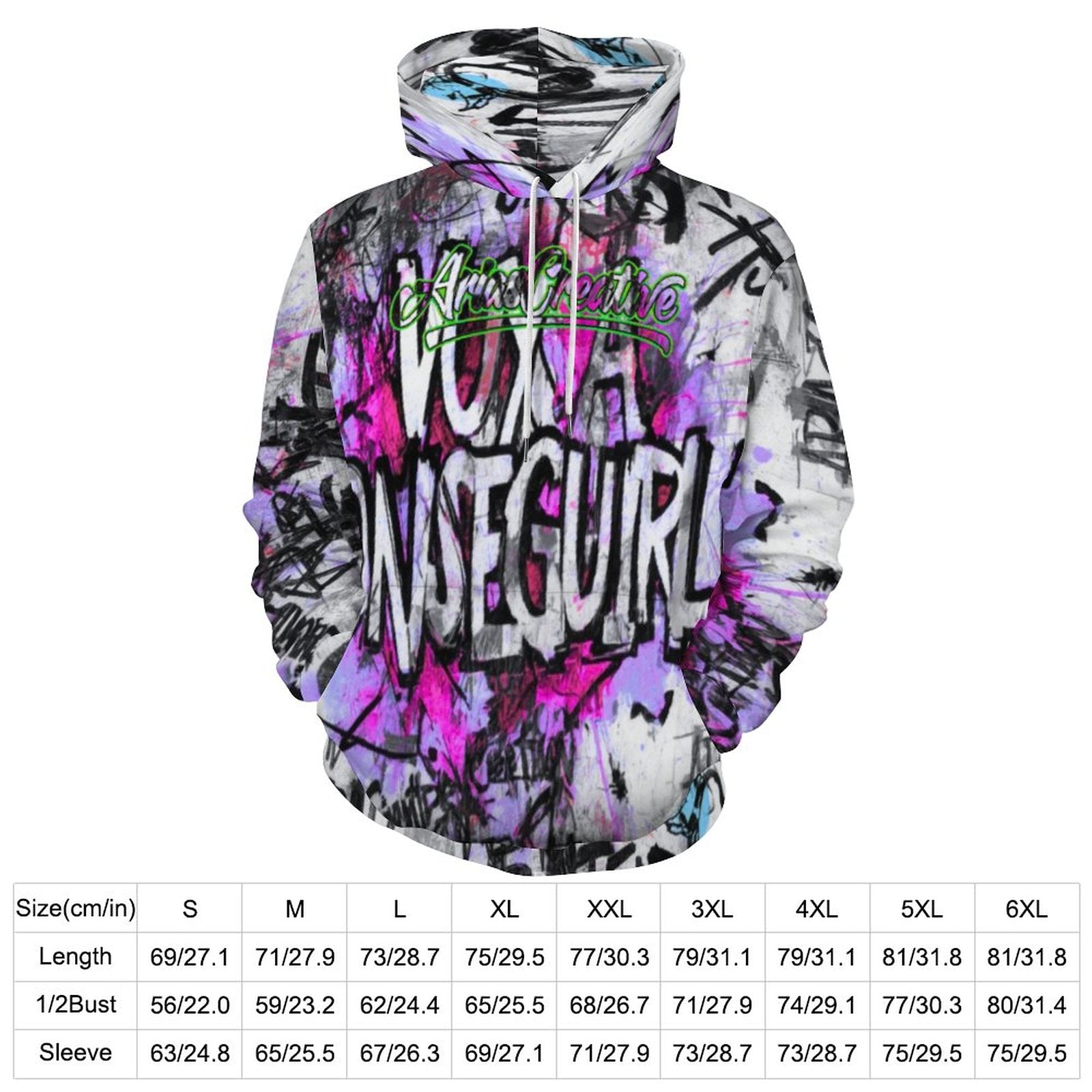 Sudadera con capucha Graffiti de AriasCreative™ para hombre, estampado urbano de Street Cat de peaprint.