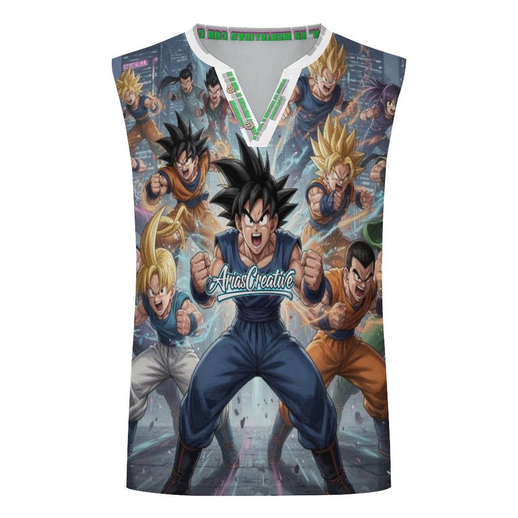 Camiseta Anime Premium Henley – "Mentalidad con Costuras" by Ariascreative - ariascreative