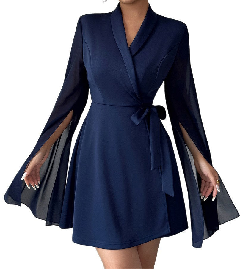 Elegante Temperamento Vestido de Manga Larga - ariascreative