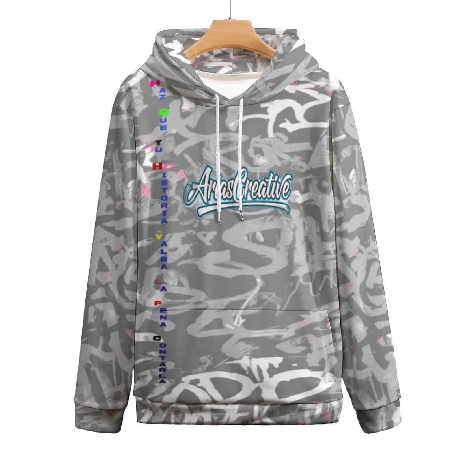 Sudadera con capucha Urban Luxury Edition de AriasCreative, estilo streetwear premium en color gris con detalles modernos.