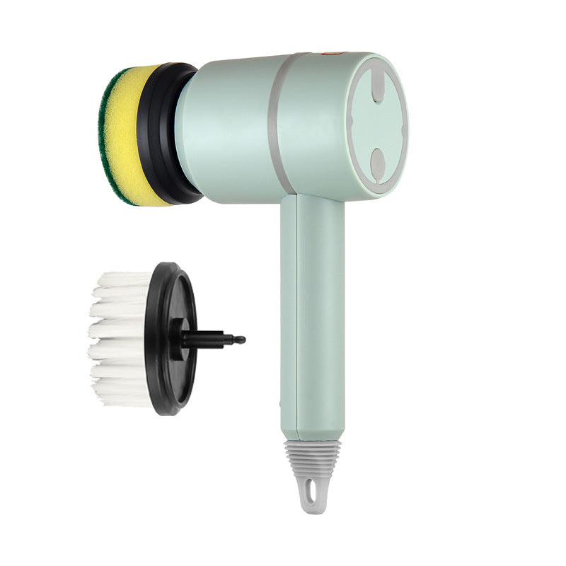 Cepillo eléctrico de limpieza AriasCreative recargable USB para cocina, baño y superficies del hogar, con cerdas resistentes y diseño inalámbrico.