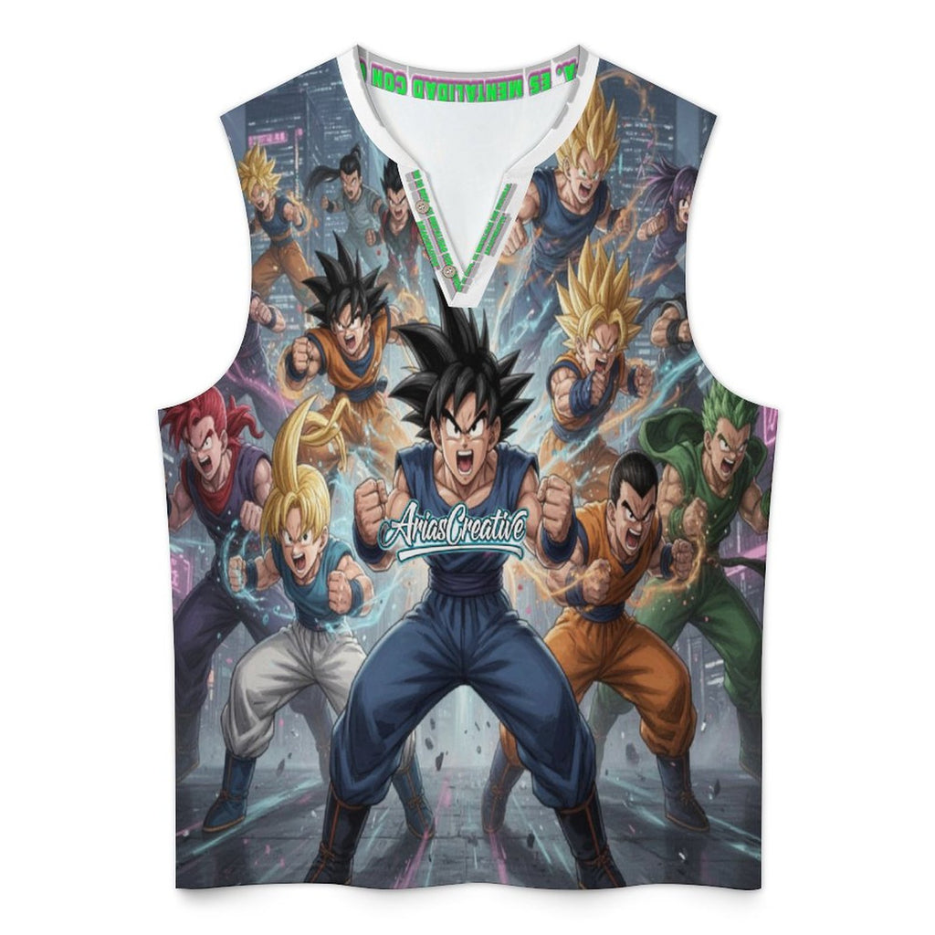 Camiseta Anime Premium Henley – "Mentalidad con Costuras" by Ariascreative - ariascreative