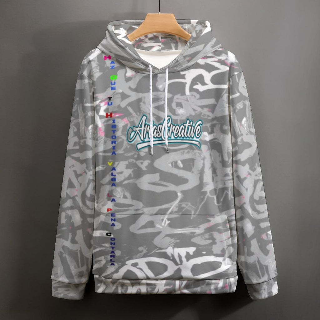 Sudadera con capucha Urban Luxury Edition de AriasCreative, estilo streetwear premium en color gris con detalles modernos