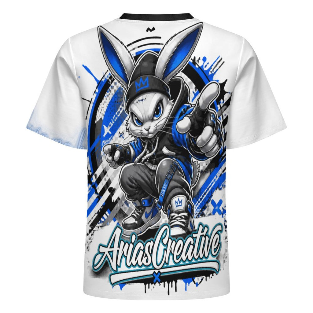 Camiseta AriasCreative Conejo Urbano – Streetwear Premium con Diseño 3D