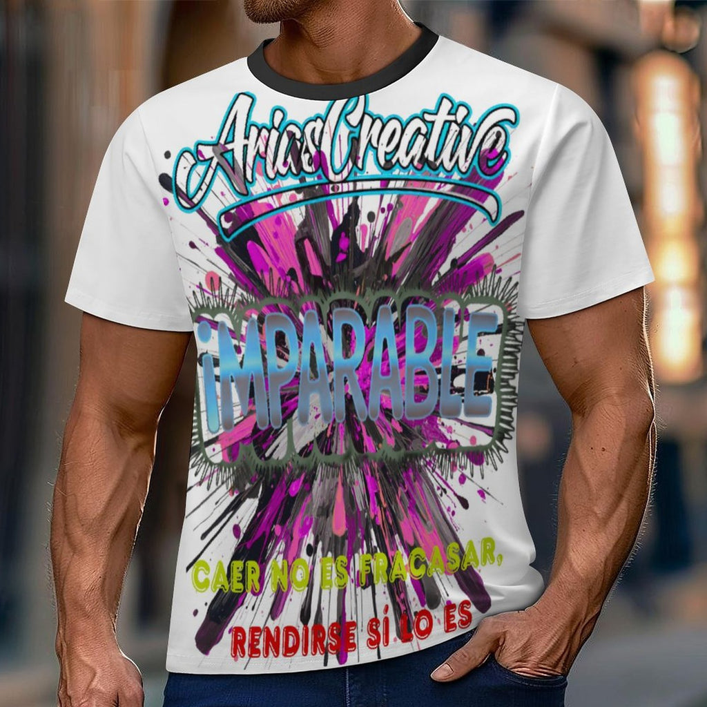 Camiseta casual de manga corta para hombre de AriasCreative™ en estilo arte y streetwear premium de peaprint.