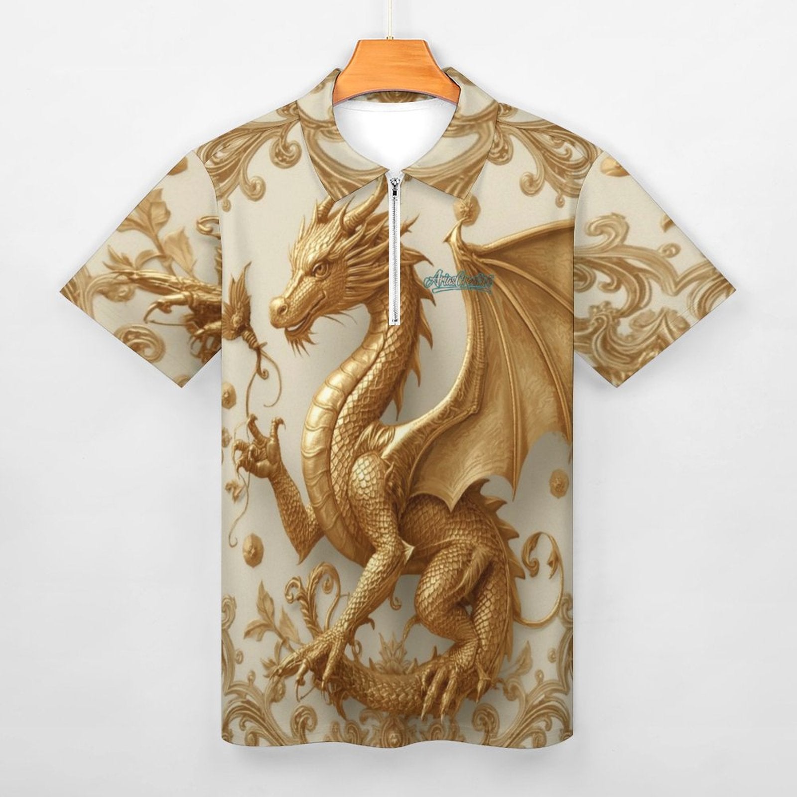 Polo Premium Golden Baroque Dragon – Edición Exclusiva AriasCreative