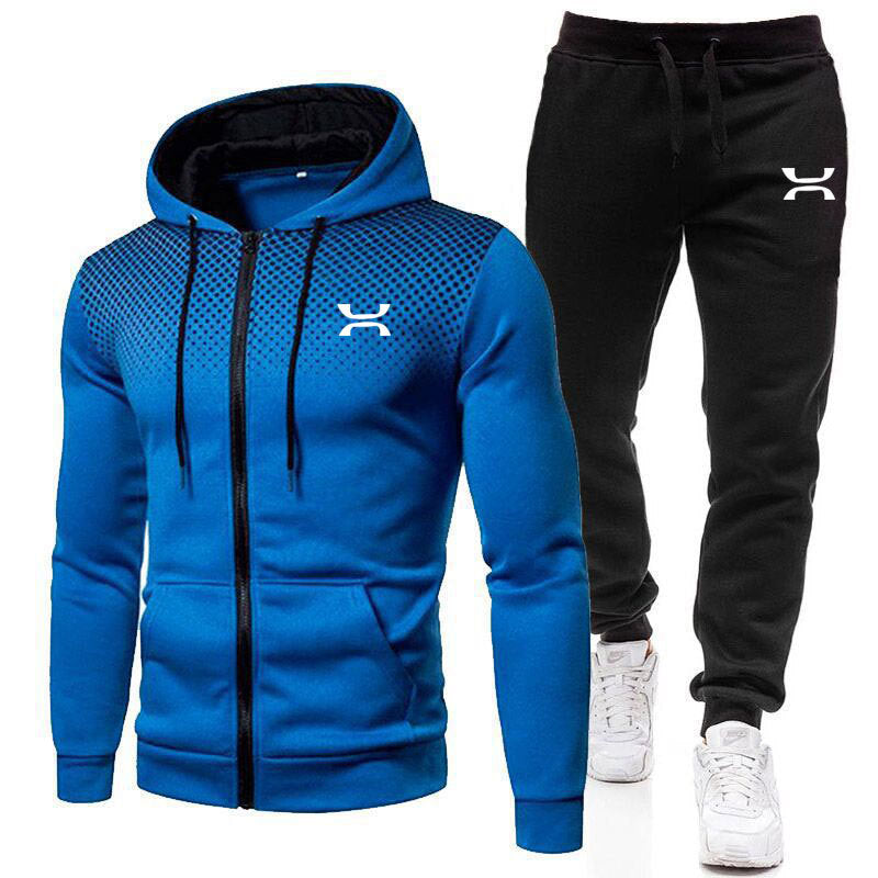 Conjunto deportivo para hombre AriasCreative con capucha y pantalón, sudadera con cremallera y diseño impreso para entrenamiento