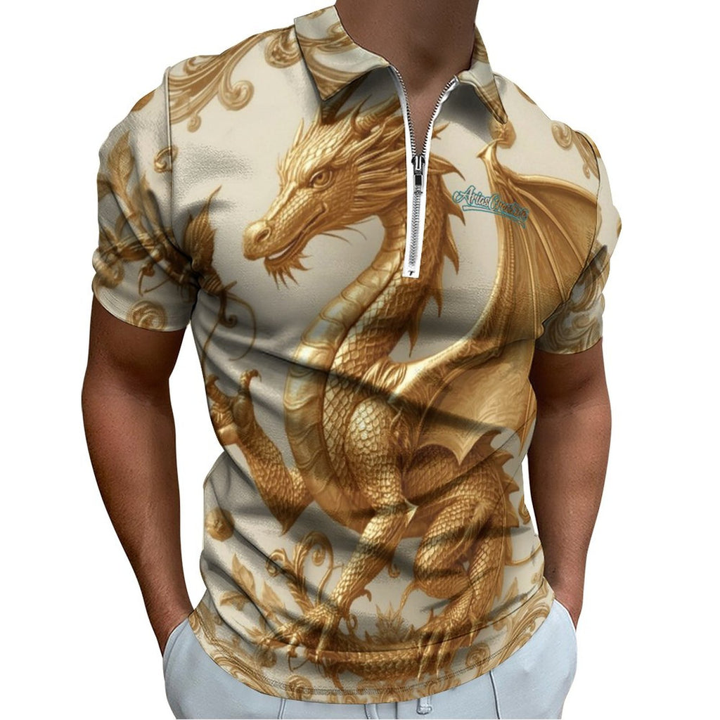Polo Premium Golden Baroque Dragon – Edición Exclusiva AriasCreative