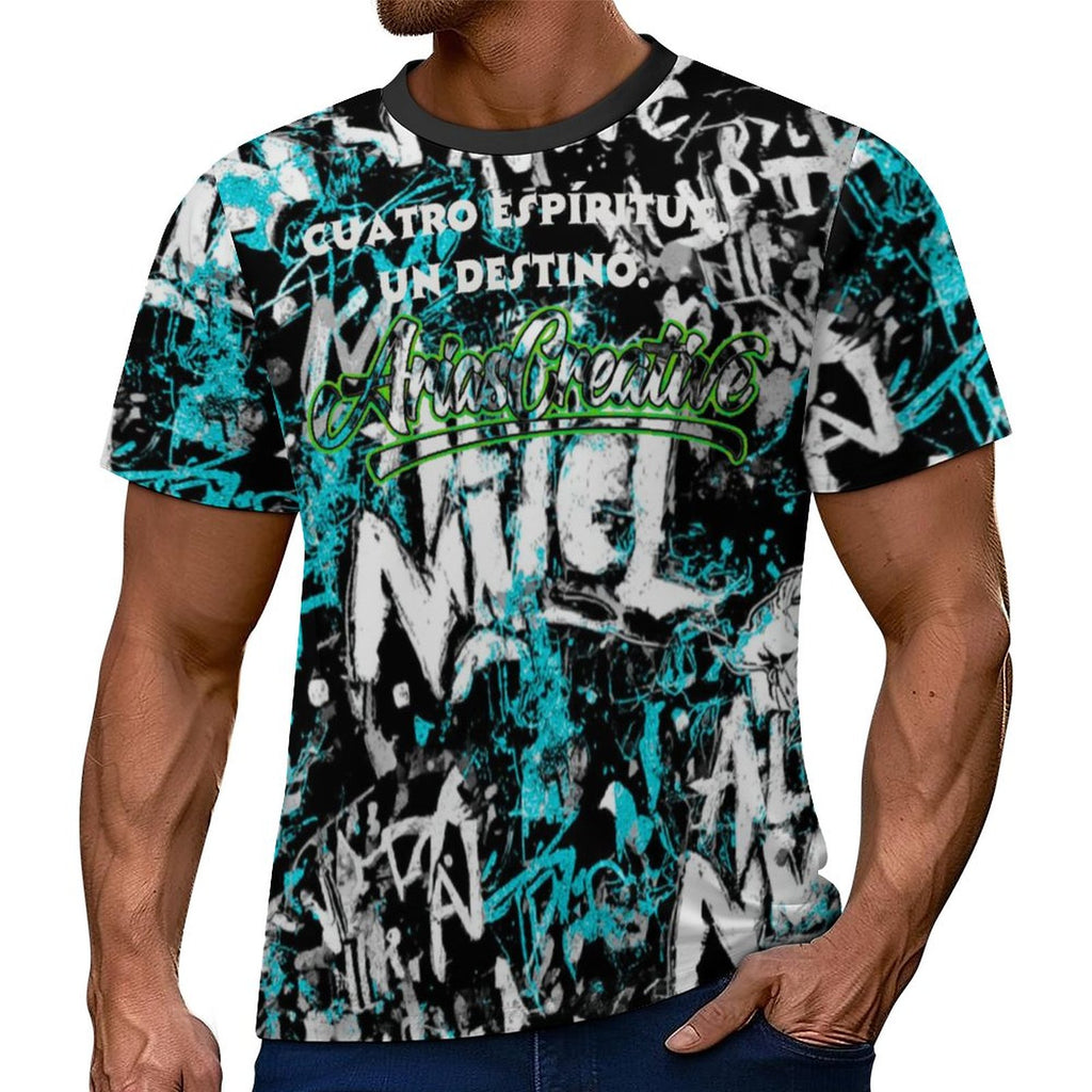 Camiseta Élite 4 Espíritus Azul y Negro | AriasCreative™