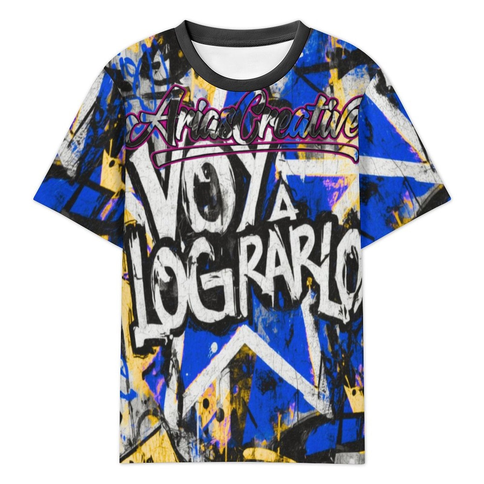 Camiseta de manga corta peaprint AriasCreative™ con diseño "Voy a lograrlo" en estilo Street Motivation.