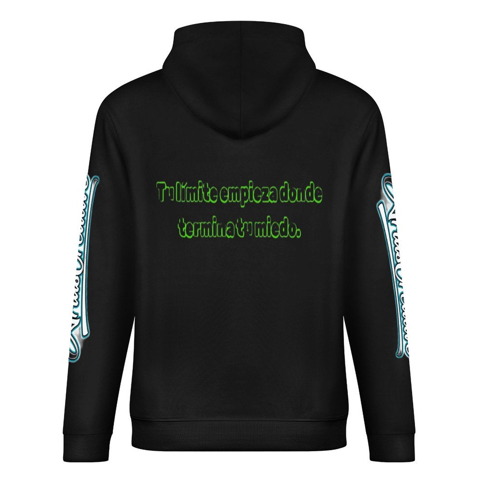 Sudadera hoodie de algodón para hombre de peaprint, con capucha, bolsillo y estampado en frontal, espalda y manga.