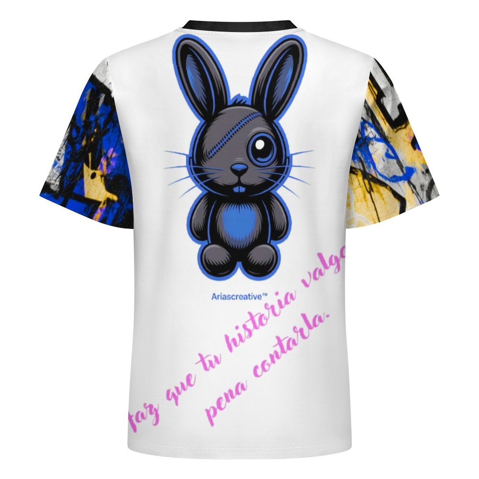 Camiseta de manga corta peaprint AriasCreative™ “Voy a lograrlo” con diseño motivacional en fondo claro.