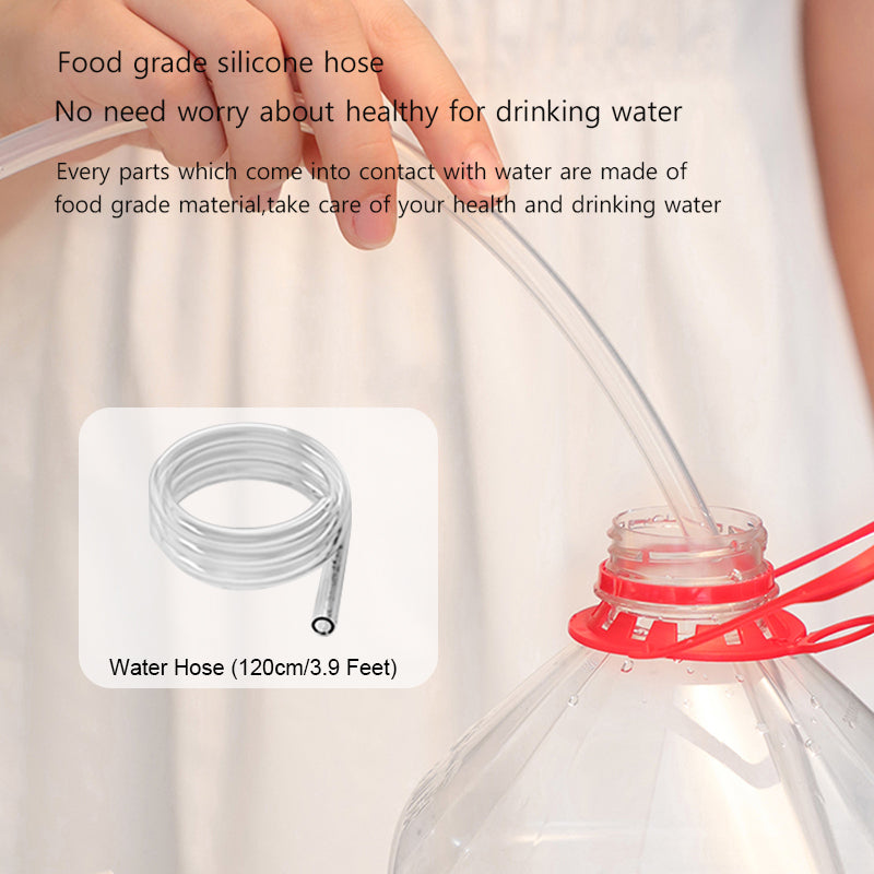 Dispensador eléctrico de agua AriasCreative con bomba USB recargable, portátil y automático para botellas de agua en hogar, oficina y camping.