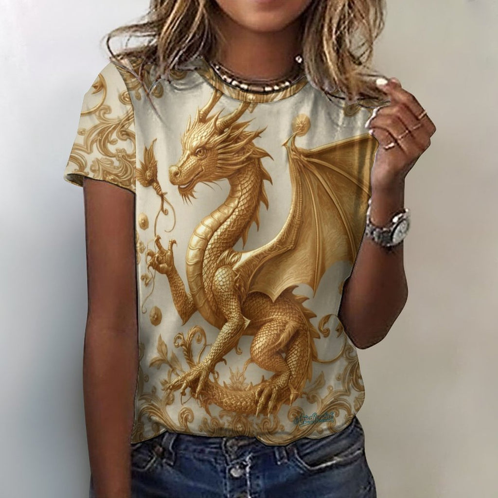 Camiseta Golden Baroque Dragon – Edición Especial AriasCreative
