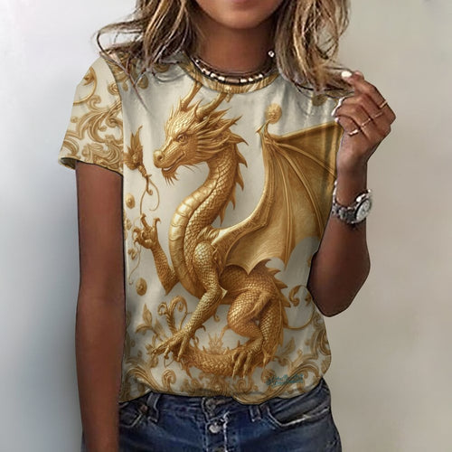 Camiseta Golden Baroque Dragon – Edición Especial AriasCreative