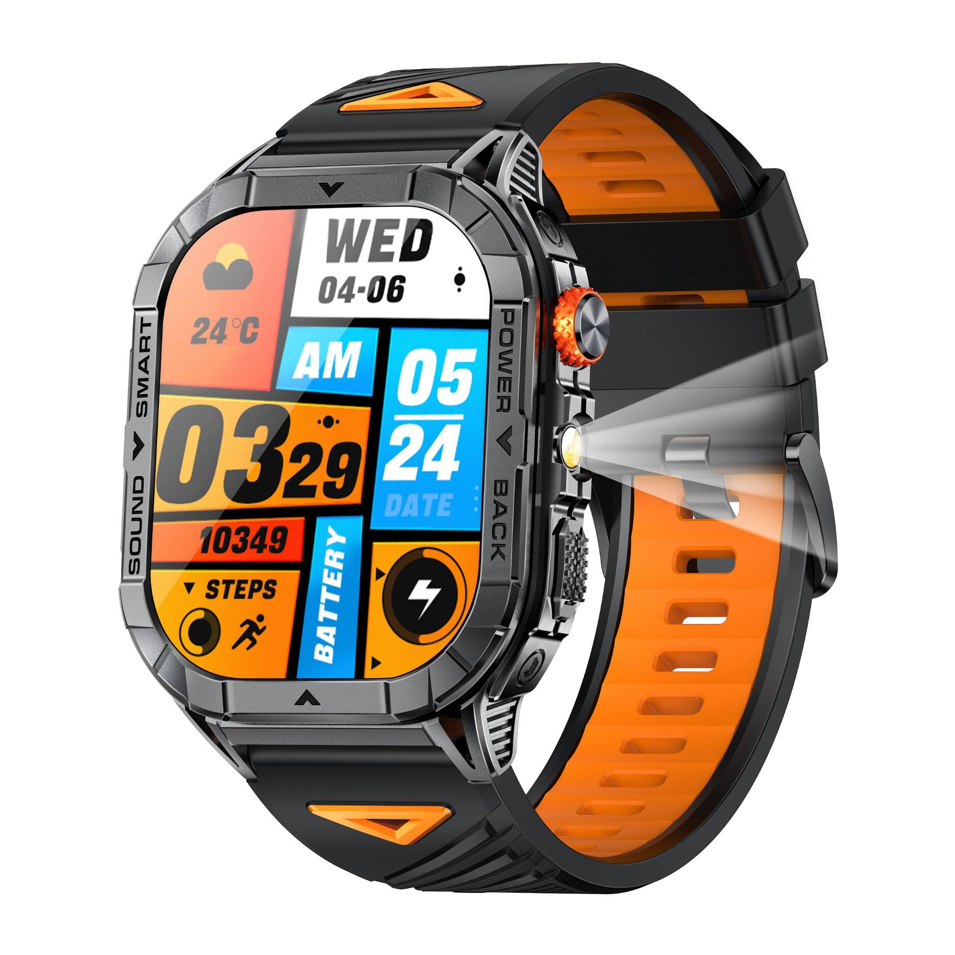 AriasCreative K70A Smartwatch with heart rate monitor and 2.13" AMOLED display, unisex design for health and fitness.